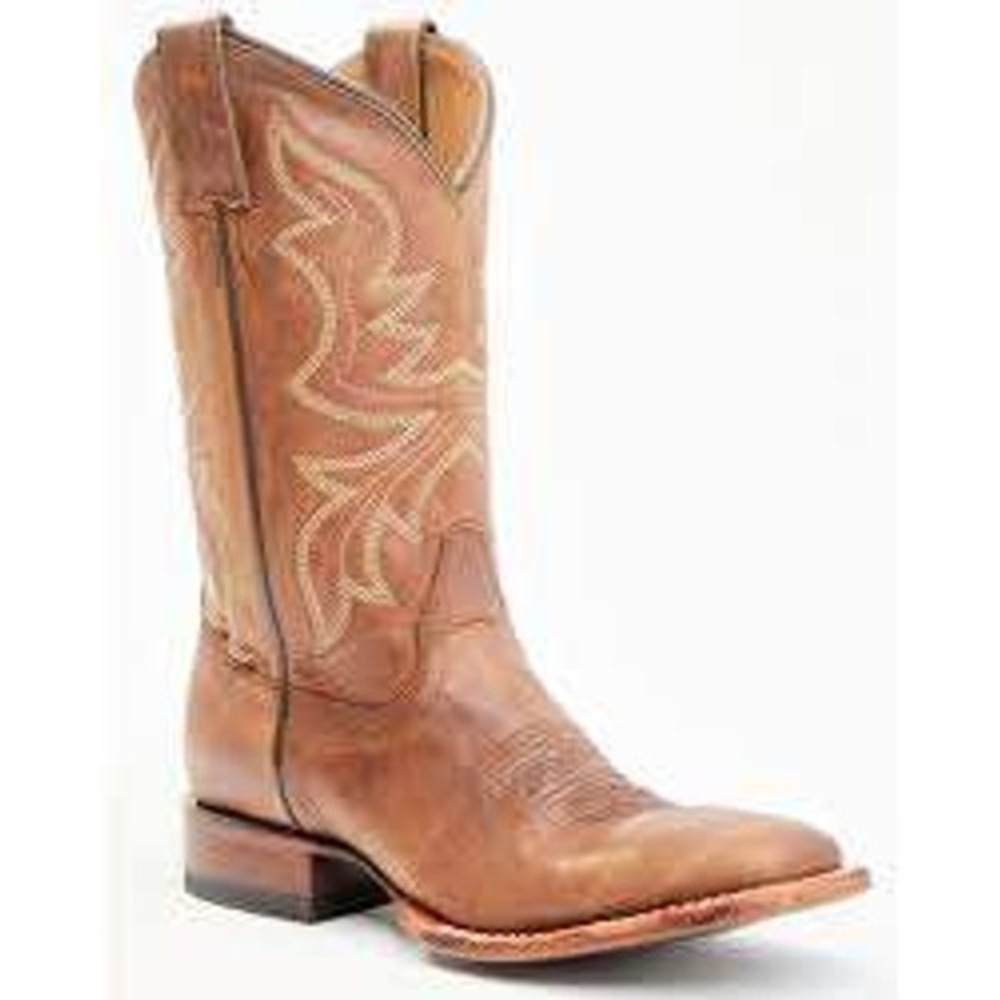 Shyanne Jeannie Western Boots Tan Leather Broad Square Toe 9.5 B BBW55